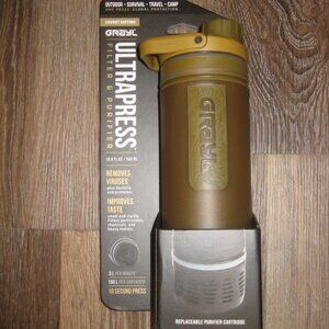 Grayl 16.9oz UltraPress Purifier Covert Edition Coyote Brown
